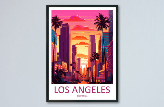 Los Angeles Travel Print Wall Art Los Angeles Wall Hanging Home Décor Los Angeles Gift Art Lovers California Art Lover Gift Los Angeles Deco