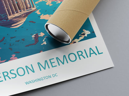 Jefferson Memorial Travel Print Wall Art Jefferson MemorialWall Hanging Home Décor Jefferson Memorial Gift Art Washington DC Art