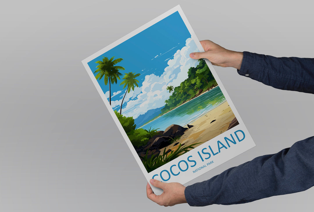 Cocos Island National Park Travel Print Wall Art Cocos Island Wall Hanging Home Décor Cocos Island National Park Gift Art Costa Rica
