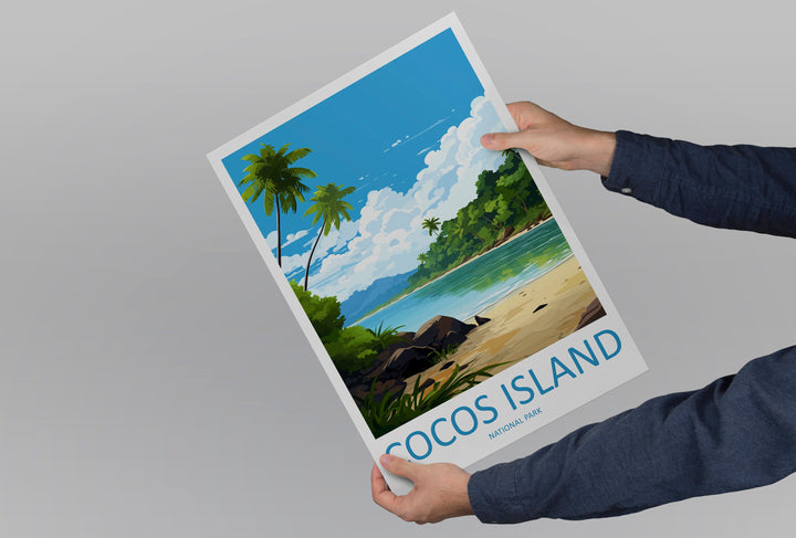 Cocos Island National Park Travel Print Wall Art Cocos Island Wall Hanging Home Décor Cocos Island National Park Gift Art Costa Rica