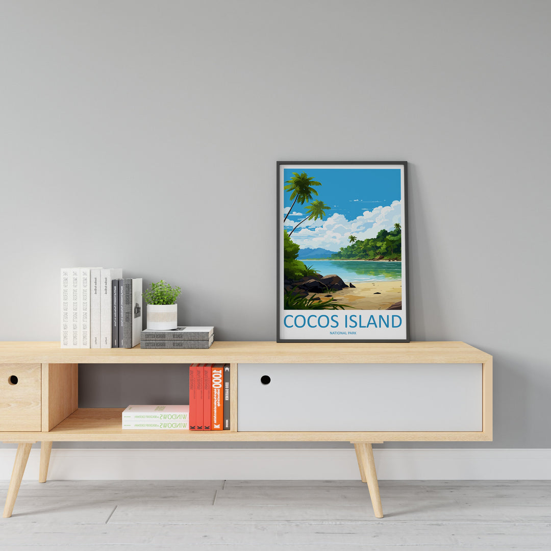 Cocos Island National Park Travel Print Wall Art Cocos Island Wall Hanging Home Décor Cocos Island National Park Gift Art Costa Rica