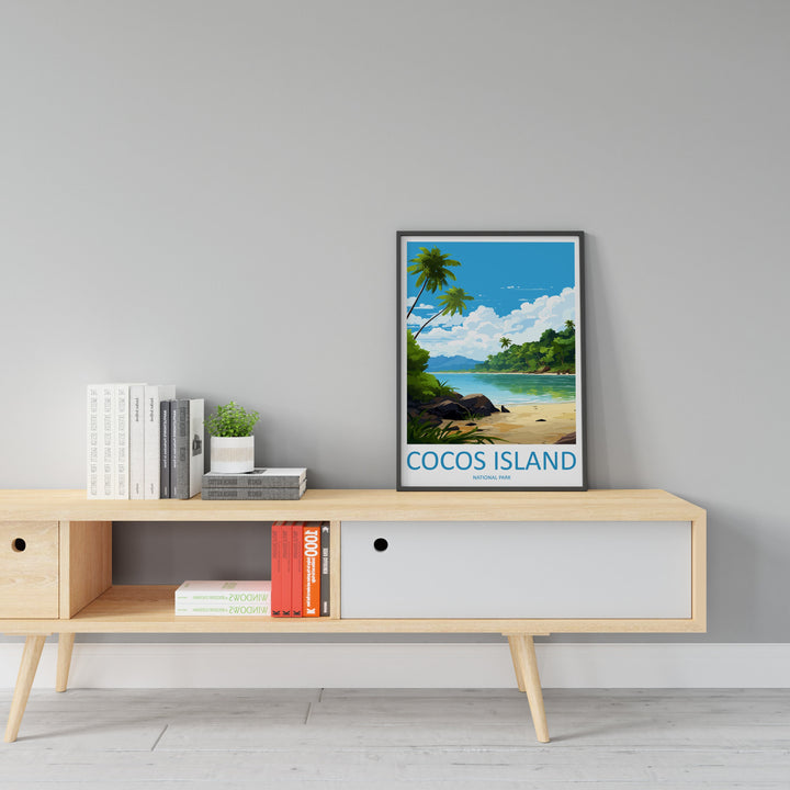 Cocos Island National Park Travel Print Wall Art Cocos Island Wall Hanging Home Décor Cocos Island National Park Gift Art Costa Rica