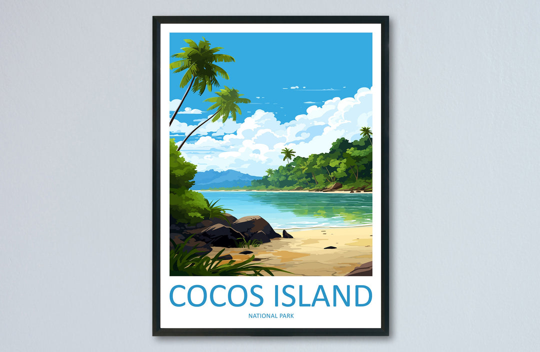 Cocos Island National Park Travel Print Wall Art Cocos Island Wall Hanging Home Décor Cocos Island National Park Gift Art Costa Rica