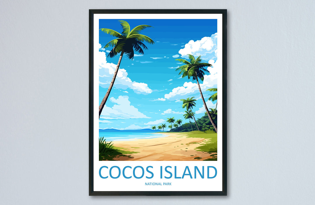 Cocos Island National Park Travel Print Wall Art Cocos Island Wall Hanging Home Décor Cocos Island National Park Gift Art Costa Rica
