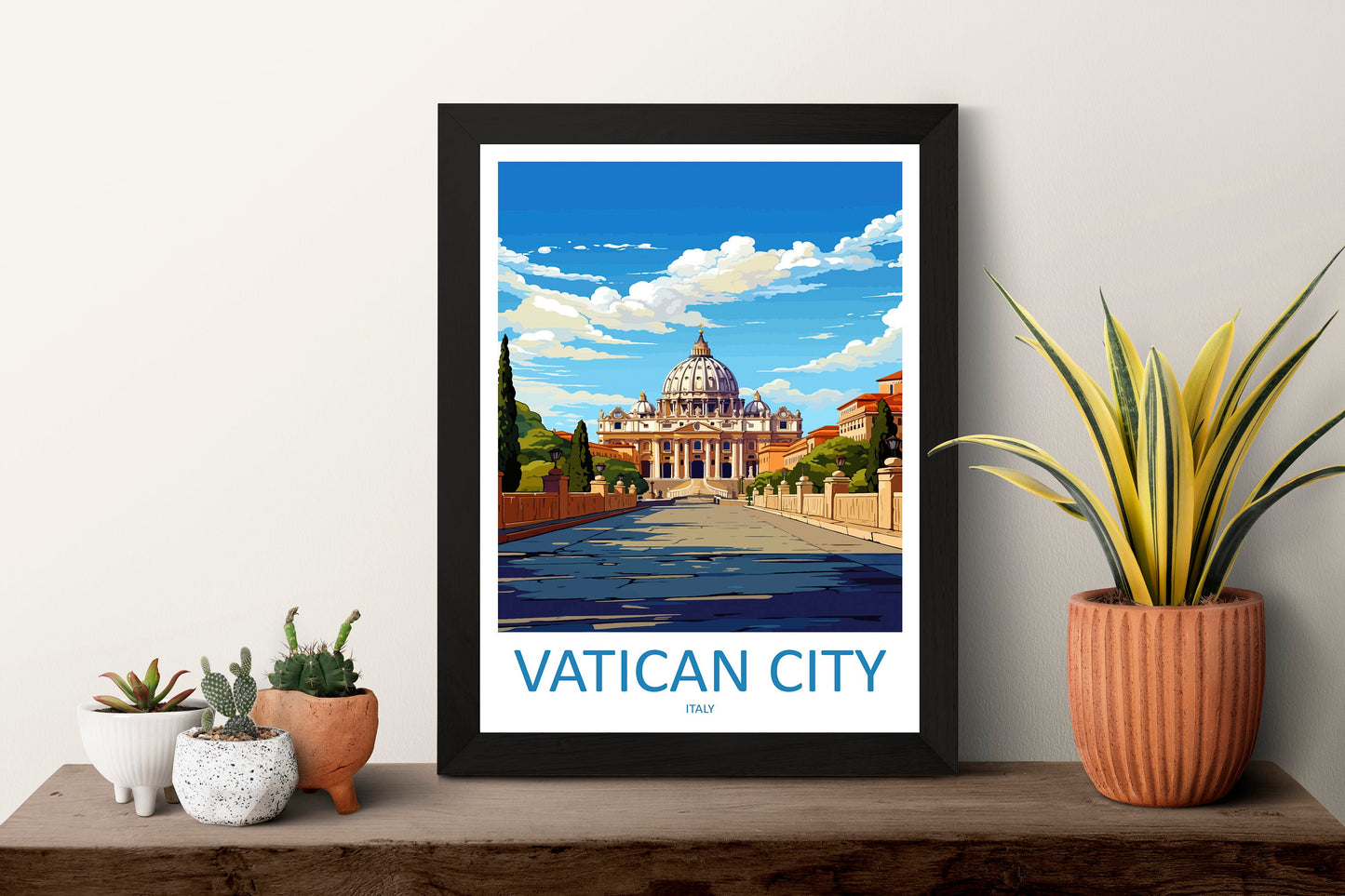 Vatican City Travel Print Wall Art Vatican City Italy Wall Hanging Home Decoration Vatican City Gift Art Lovers Wall Art Print Vatican City