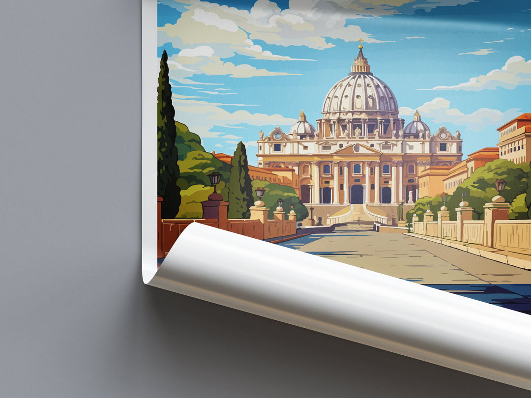 Vatican City Travel Print Wall Art Vatican City Italy Wall Hanging Home Decoration Vatican City Gift Art Lovers Wall Art Print Vatican City