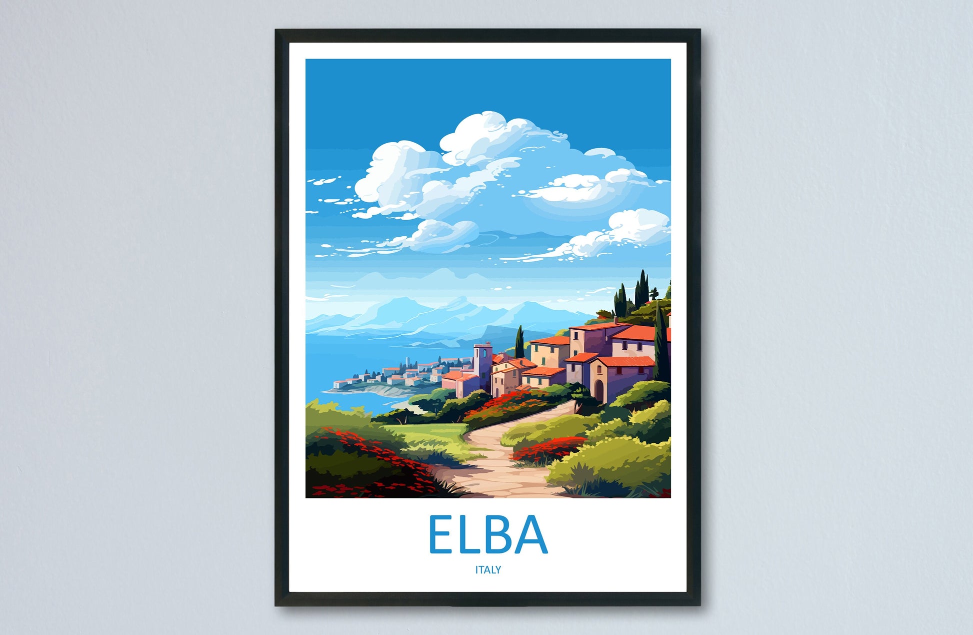 Elba Travel Print Wall Art Elba Italy Wall Hanging Home Decor Elba Gift Art Lovers Wall Art Print Elba Italy