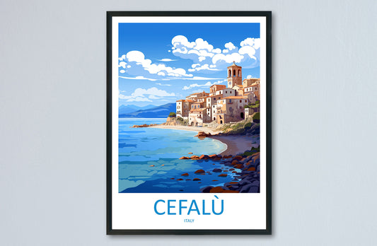 Cefalù Travel Print Wall Art Cefalù Italy Wall Hanging Home Decor Cefalù Gift Art Lovers Wall Art Print Cefalù Italy