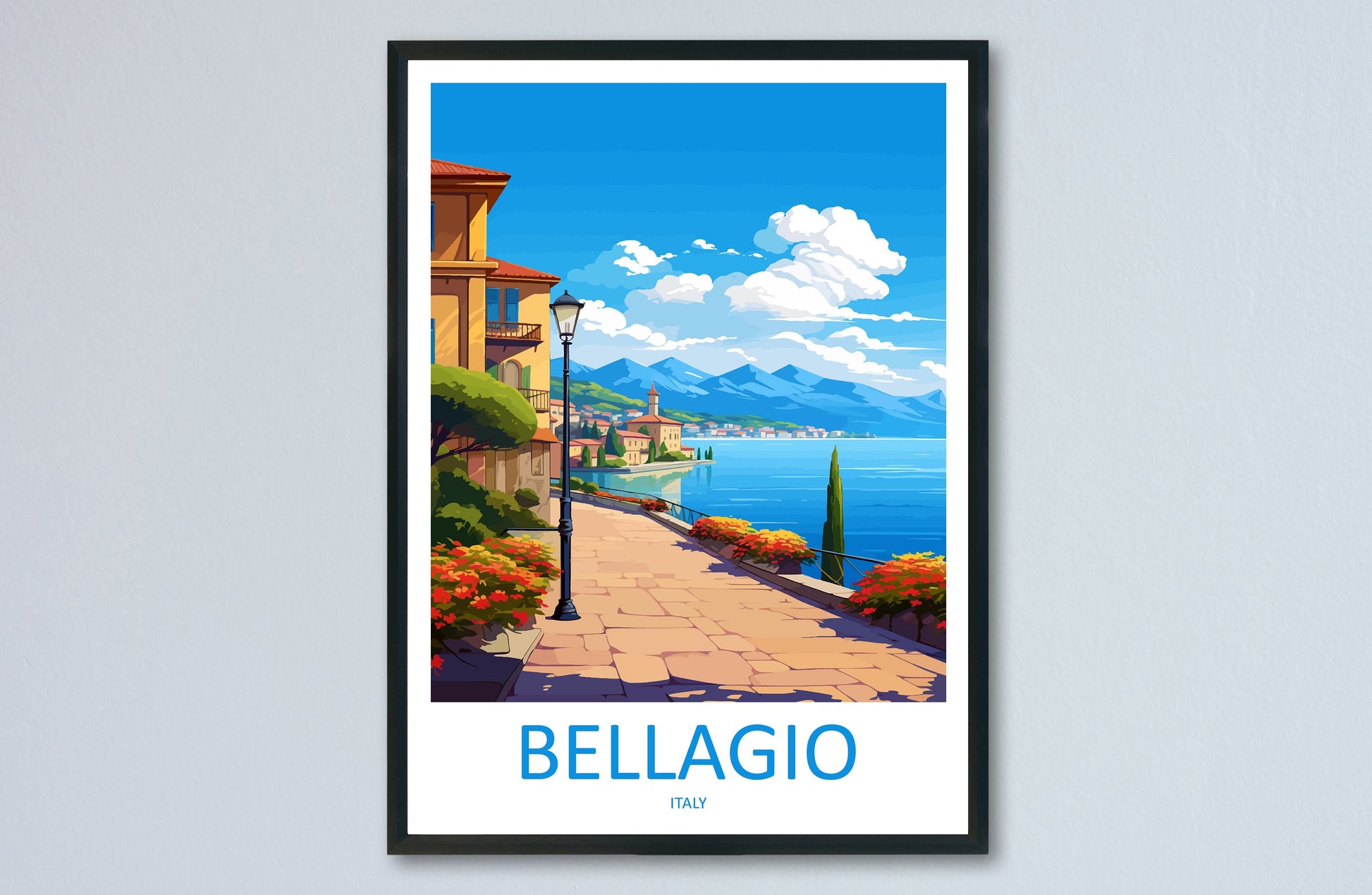 Bellagio Travel Print Wall Art Bellagio Italy Wall Hanging Home Decor Bellagio Gift Art Lovers Wall Art Print Bellagio Italy