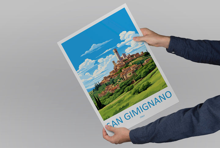 San Gimignano Travel Print Wall Art San Gimignano Italy Wall Hanging Home Decor San Gimignano Gift Art Lovers Wall Art Print Italy