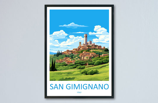 San Gimignano Travel Print Wall Art San Gimignano Italy Wall Hanging Home Decor San Gimignano Gift Art Lovers Wall Art Print Italy
