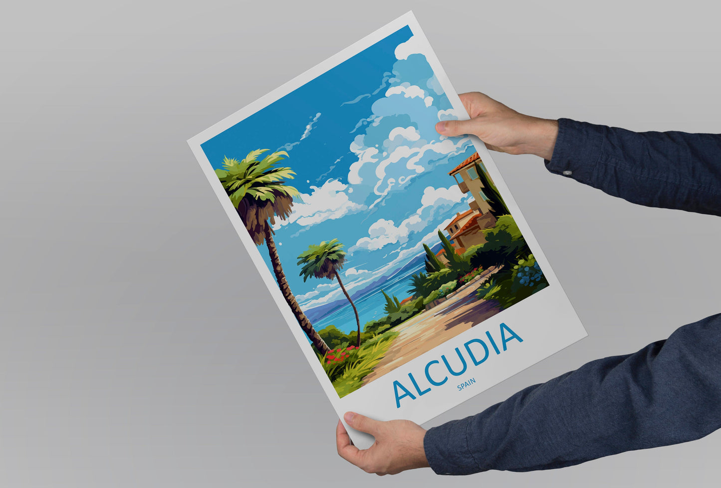 Alcudia Travel Print Wall Art Alcudia Wall Hanging Home Décor Alcudia Gift Art Lovers Spain Art Lover Gift Alcudia Spain Poster Art