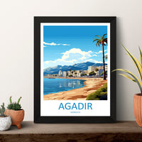 Agadir Travel Print Wall Art Agadir Wall Hanging Home Décor Agadir Gift Art Lovers Morocco Art Lover Gift Wall Art Morocco Art Decor