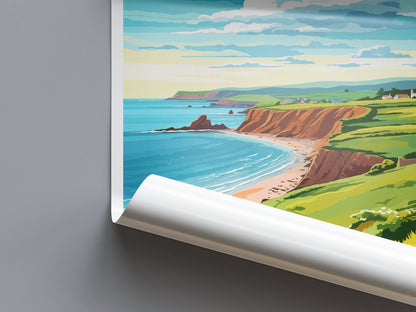 St Bees Head Travel Print Wall Art St Bees Head Wall Hanging Home Décor St Bees Head Gift Art Lovers Cumbria Art Lover Gift St Bees Head
