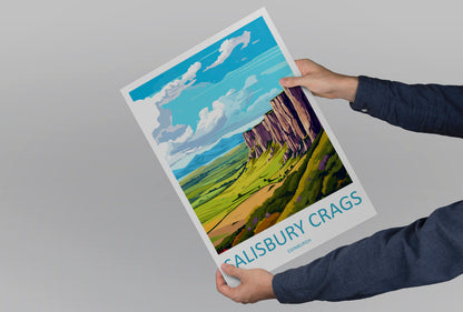 Salisbury Crags Print Edinburgh Home Decor Salisbury Crags Art Print Salisbury Crags Wall Art Scotland Enthusiast Gift Wall Hanging