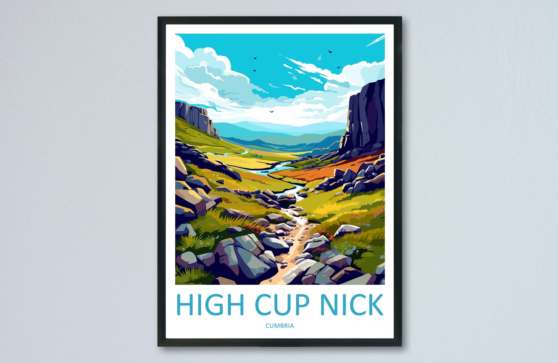 High Cup Nick Travel Print Wall Art High Cup Nick Wall Hanging Home Décor High Cup Nick Gift Art Lovers Cumbria Art Lover Gift High Cup Nick