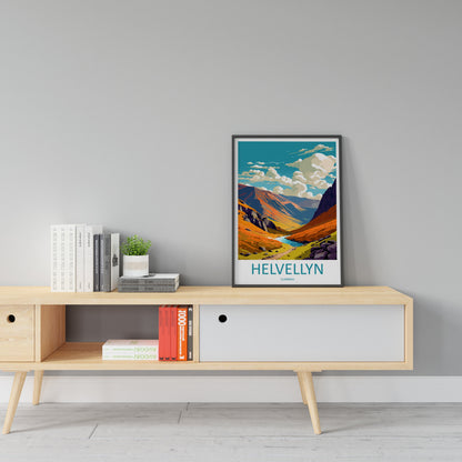 Helvellyn Travel Print Wall Art Helvellyn Wall Hanging Home Décor Helvellyn Gift Art Lovers Cumbria Art Lover Gift Helvellyn