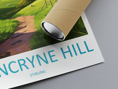 Duncryne Hill Travel Print Wall Art Duncryne Hill Wall Hanging Home Décor Duncryne Hill Gift Art Lovers Stirling Art Lover Gift