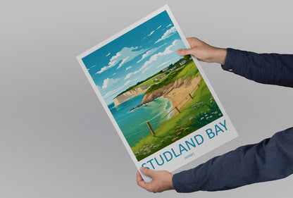 Studland Bay Travel Print Wall Art Studland Bay Wall Hanging Home Décor Studland Bay Gift Art Lovers England Art Lover Gift Studland Bay