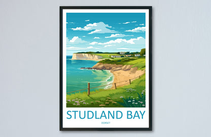 Studland Bay Travel Print Wall Art Studland Bay Wall Hanging Home Décor Studland Bay Gift Art Lovers England Art Lover Gift Studland Bay