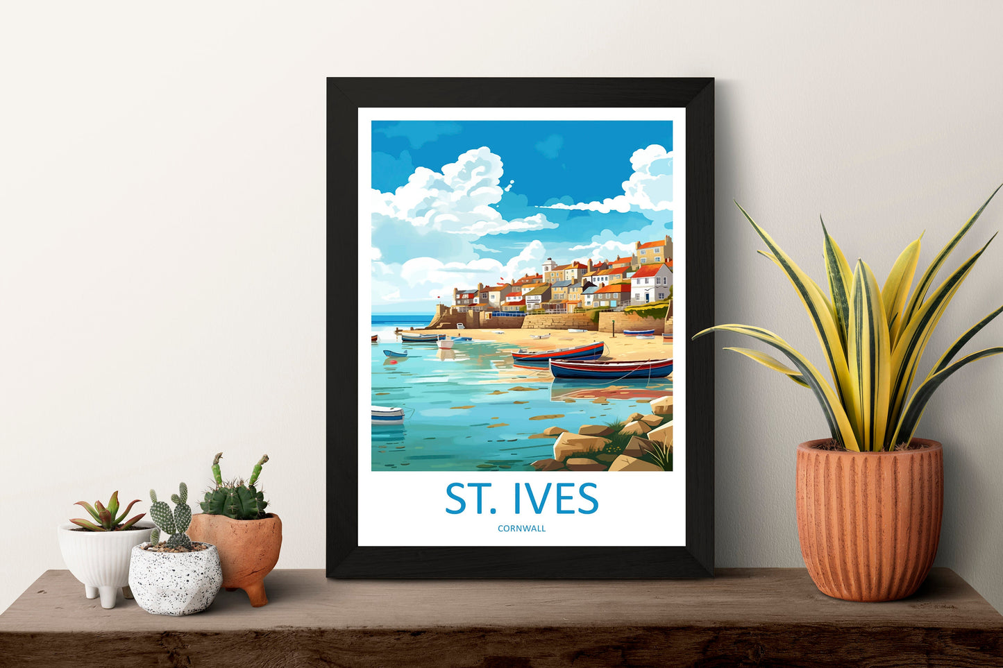 St Ives Travel Print Wall Art St Ives Wall Hanging Home Décor St Ives Gift Art Lovers England Art Lover Gift St Ives Travel Souvenir