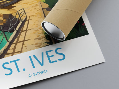 St Ives Travel Print Wall Art St Ives Wall Hanging Home Décor St Ives Gift Art Lovers England Art Lover Gift St Ives Travel Souvenir