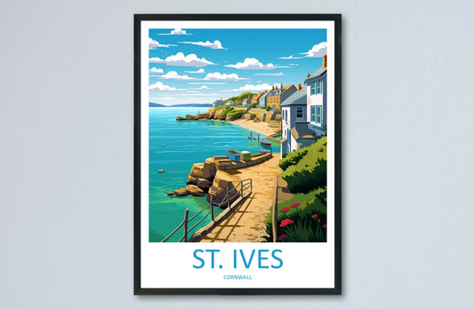 St Ives Travel Print Wall Art St Ives Wall Hanging Home Décor St Ives Gift Art Lovers England Art Lover Gift St Ives Travel Souvenir