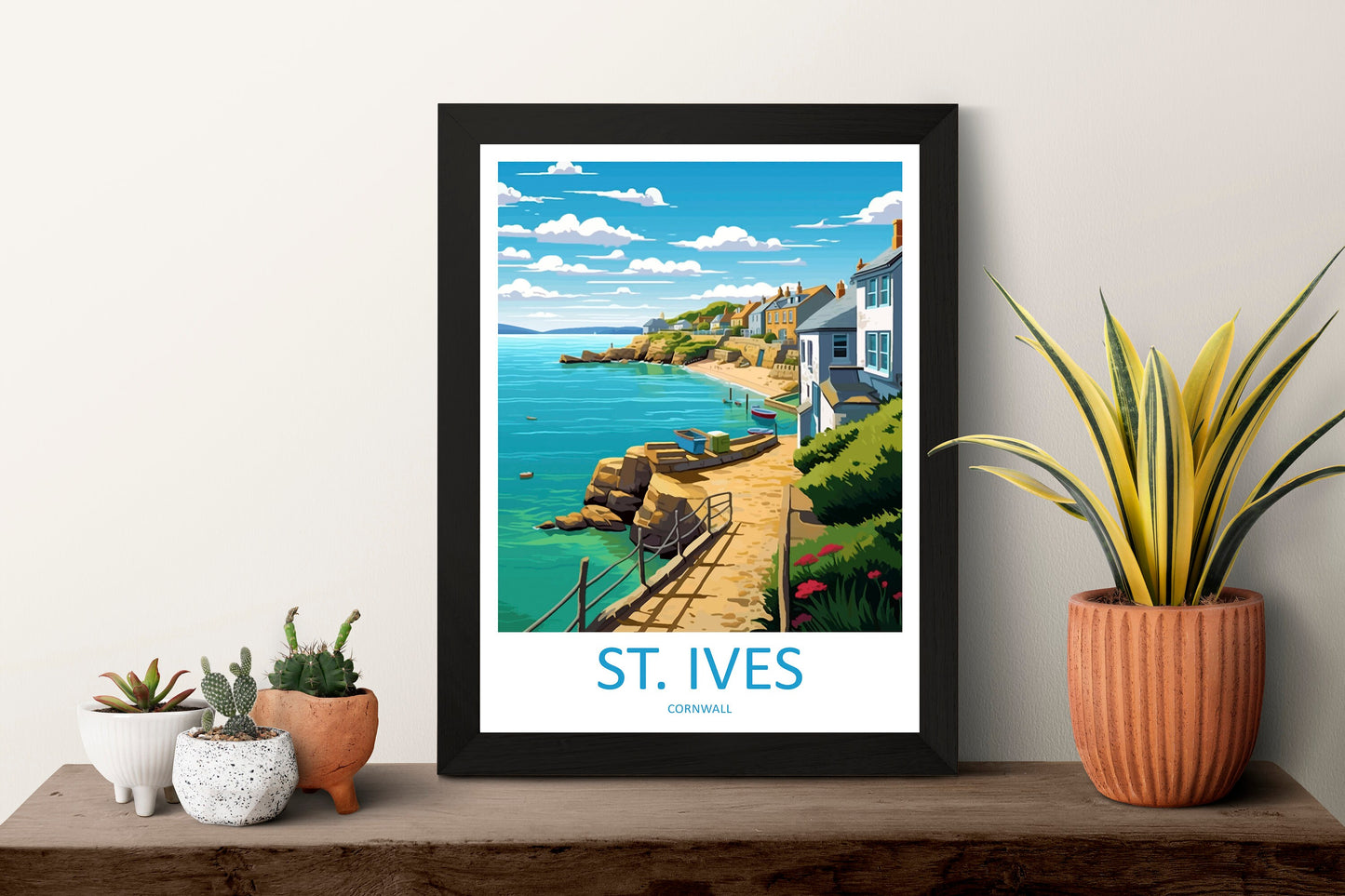 St Ives Travel Print Wall Art St Ives Wall Hanging Home Décor St Ives Gift Art Lovers England Art Lover Gift St Ives Travel Souvenir