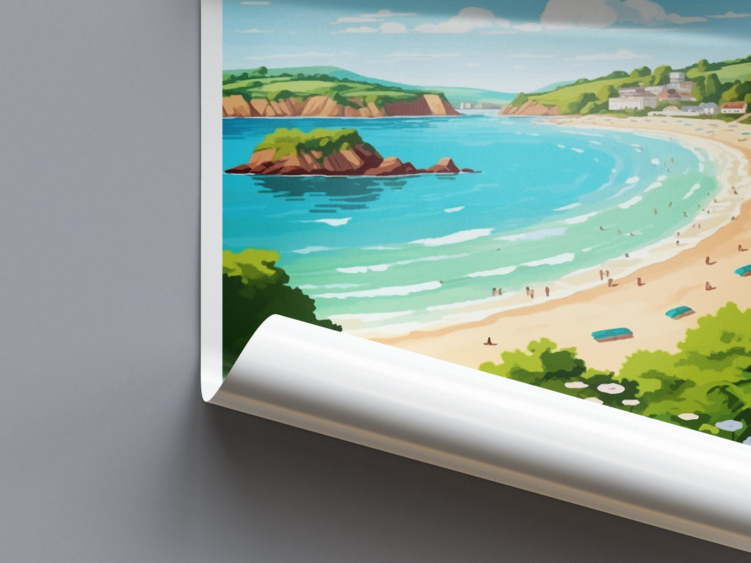 St Brelades Bay Travel Print Wall Art St Brelades Bay Wall Hanging Home Décor St Brelades Bay Gift Art Lovers Jersey Art Lover Gift