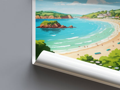 St Brelades Bay Travel Print Wall Art St Brelades Bay Wall Hanging Home Décor St Brelades Bay Gift Art Lovers Jersey Art Lover Gift