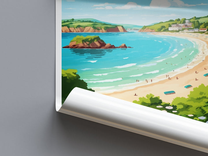 St Brelades Bay Travel Print Wall Art St Brelades Bay Wall Hanging Home Décor St Brelades Bay Gift Art Lovers Jersey Art Lover Gift