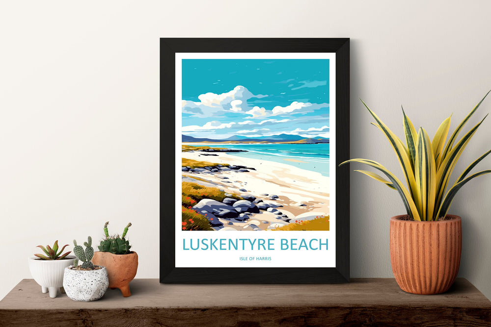 Luskentrye Beach Travel Print Wall Art Luskentrye Beach Wall Hanging Home Décor Isle Of Harris Gift Art Lovers Luskentrye Beach Art Lover
