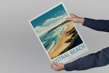 Fistral Beach Travel Print Wall Art Fistral Beach Wall Hanging Home Décor Newquay Gift Art Lovers Fistral Beach Art Lover Gift Newquay Art