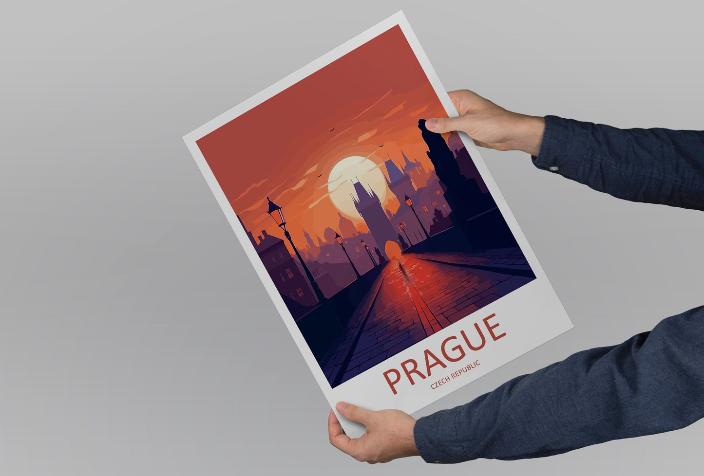 Prague Travel Print Wall Art Prague Wall Hanging Home Décor Prague Gift Art Lovers Czech Republic Art Lover Gift Prague Art Decor