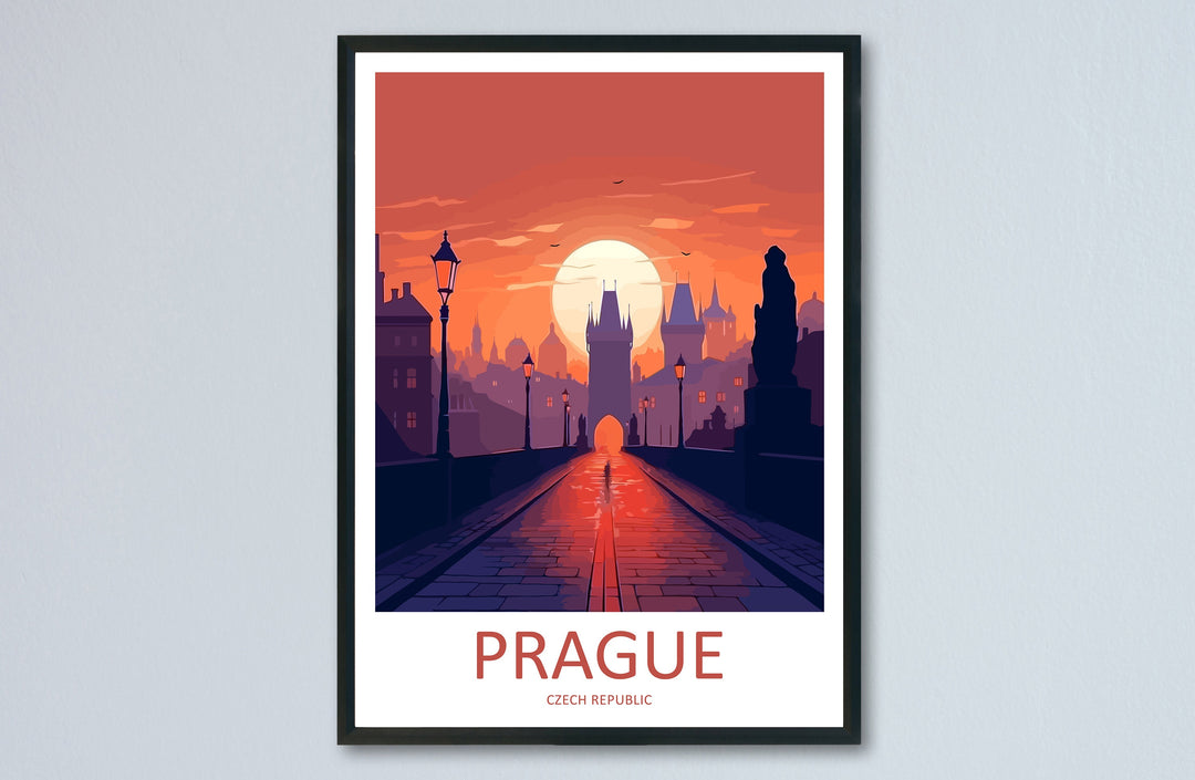Prague Travel Print Wall Art Prague Wall Hanging Home Décor Prague Gift Art Lovers Czech Republic Art Lover Gift Prague Art Decor