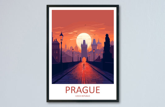 Prague Travel Print Wall Art Prague Wall Hanging Home Décor Prague Gift Art Lovers Czech Republic Art Lover Gift Prague Art Decor