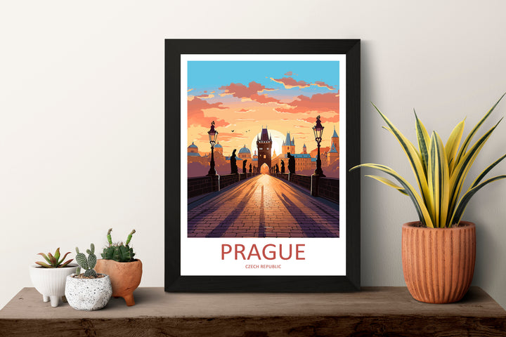 Prague Travel Print Wall Art Prague Wall Hanging Home Décor Prague Gift Art Lovers Czech Republic Art Lover Gift Prague Art Decor