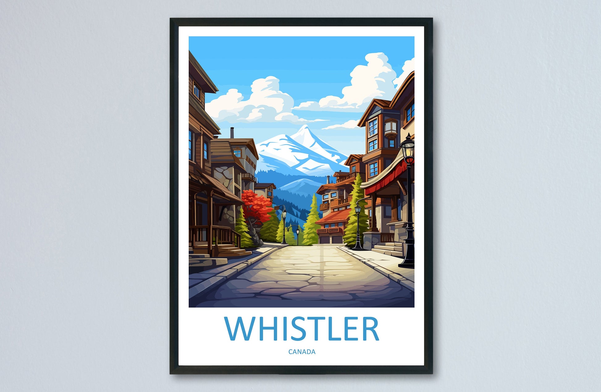 Whistler Travel Print Wall Art Whistler Wall Hanging Home Décor Whistler Gift Art Lovers Canada Art Lover Gift Whistler Gift