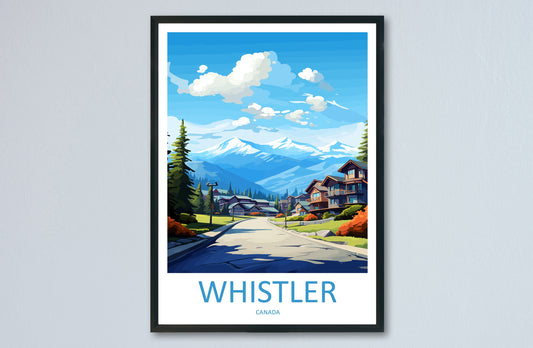 Whistler Travel Print Wall Art Whistler Wall Hanging Home Décor Whistler Gift Art Lovers Canada Art Lover Gift Whistler Gift