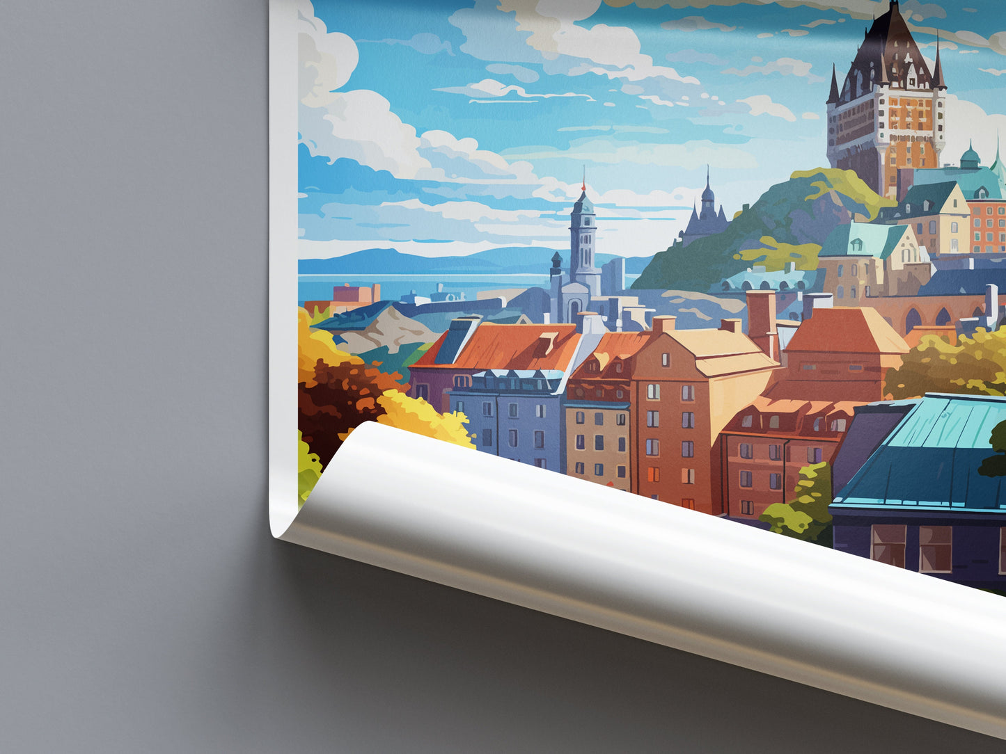 Quebec City Travel Print Wall Art Quebec City Wall Hanging Home Décor Quebec City Gift Art Lovers Canada Art Lover Gift Quebec City Gift