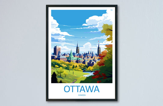 Ottawa Travel Print Wall Art Ottawa Wall Hanging Home Décor Ottawa Gift Art Lovers Canada Art Lover Gift Ottawa Gift