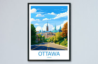 Ottawa Travel Print Wall Art Ottawa Wall Hanging Home Décor Ottawa Gift Art Lovers Canada Art Lover Gift Ottawa Gift