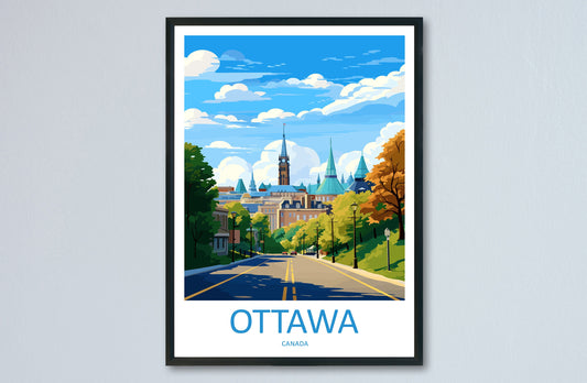 Ottawa Travel Print Wall Art Ottawa Wall Hanging Home Décor Ottawa Gift Art Lovers Canada Art Lover Gift Ottawa Gift