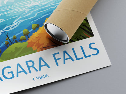 Niagara Falls Travel Print Wall Art Niagara Falls Wall Hanging Home Décor Niagara Falls Gift Art Lovers Canada Art Lover Gift Niagara Falls