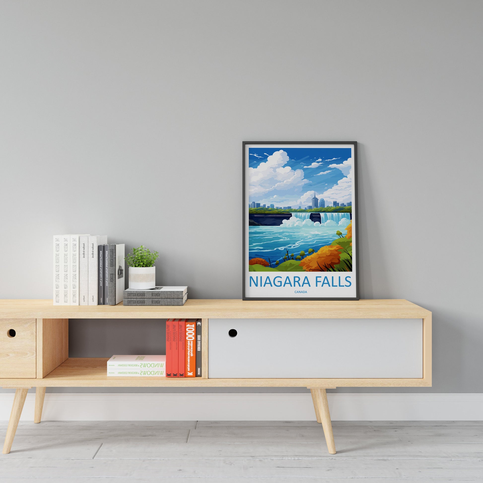 Niagara Falls Travel Print Wall Art Niagara Falls Wall Hanging Home Décor Niagara Falls Gift Art Lovers Canada Art Lover Gift Niagara Falls