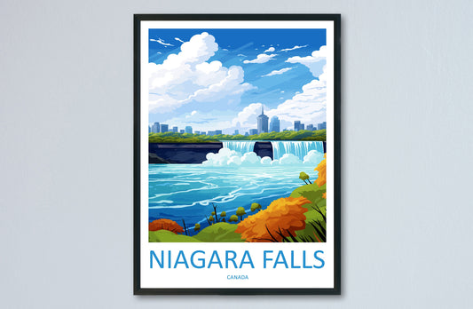 Niagara Falls Travel Print Wall Art Niagara Falls Wall Hanging Home Décor Niagara Falls Gift Art Lovers Canada Art Lover Gift Niagara Falls