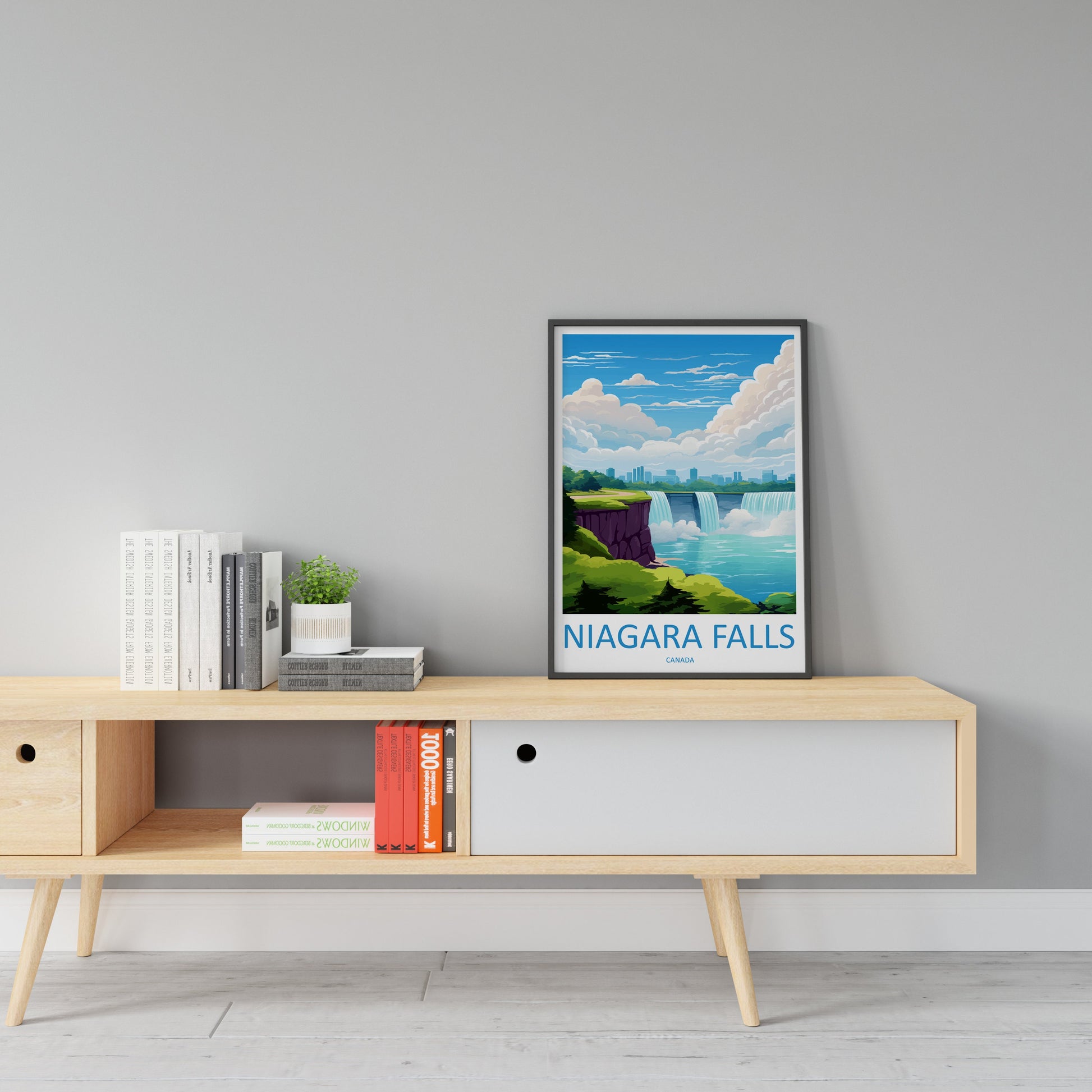 Niagara Falls Travel Print Wall Art Niagara Falls Wall Hanging Home Décor Niagara Falls Gift Art Lovers Canada Art Lover Gift Niagara Falls