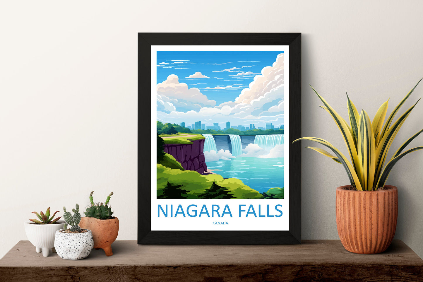 Niagara Falls Travel Print Wall Art Niagara Falls Wall Hanging Home Décor Niagara Falls Gift Art Lovers Canada Art Lover Gift Niagara Falls