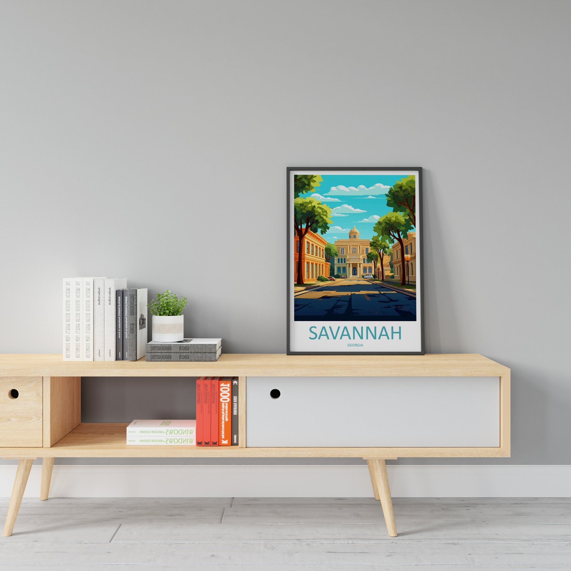 Savannah Travel Print Savannah Home Décor Georgia Art Print Savannah Wall Print For Savannah Gift Wall Hanging Savannah Artwork Décor