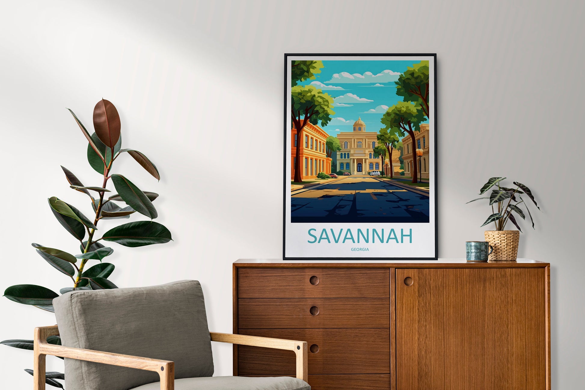Savannah Travel Print Savannah Home Décor Georgia Art Print Savannah Wall Print For Savannah Gift Wall Hanging Savannah Artwork Décor